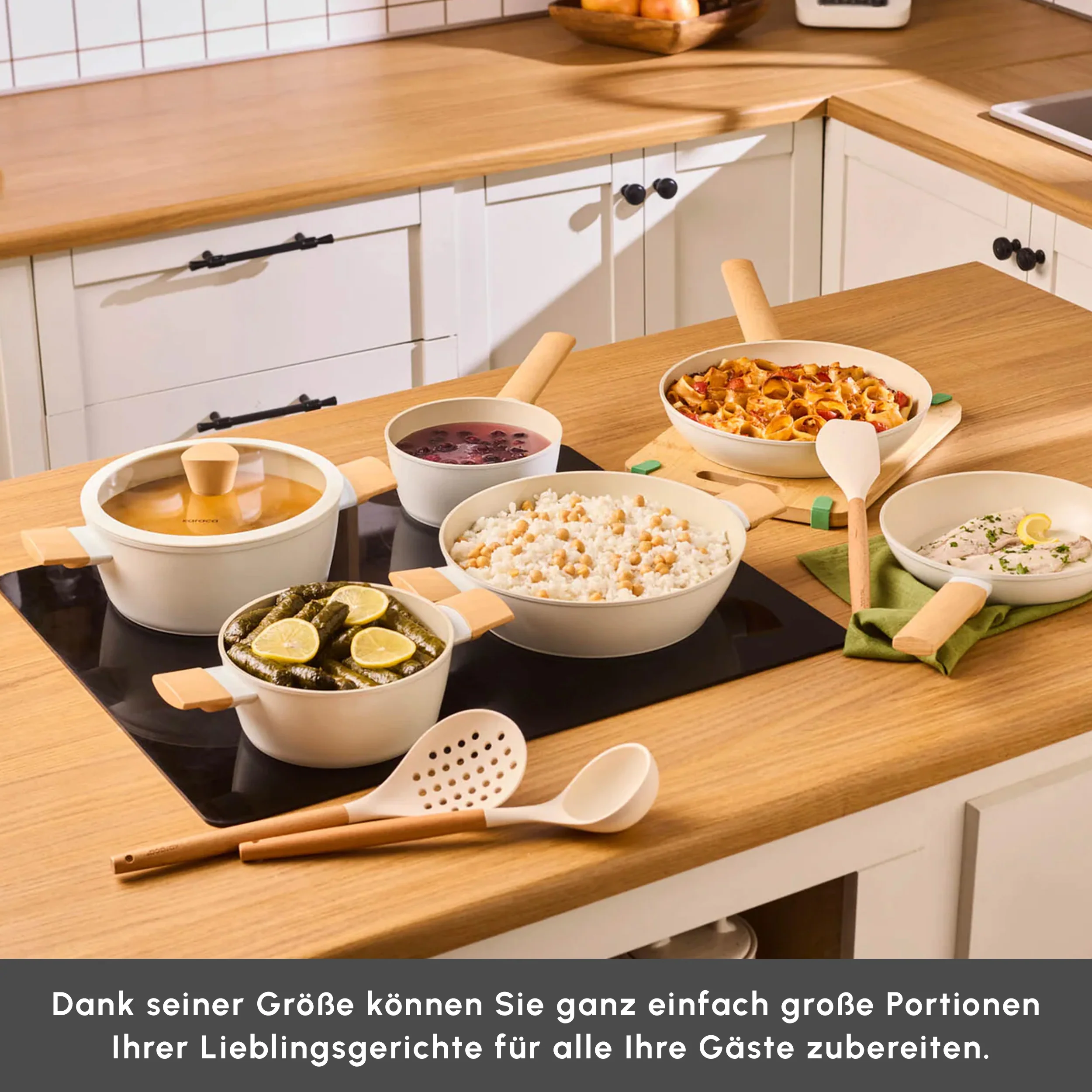 Karaca Swiss Crystal Almond Cream 12-delige kookset - Afbeelding 2